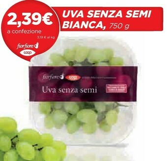 Coop Coop Uva Senza Semi Bianca offerta