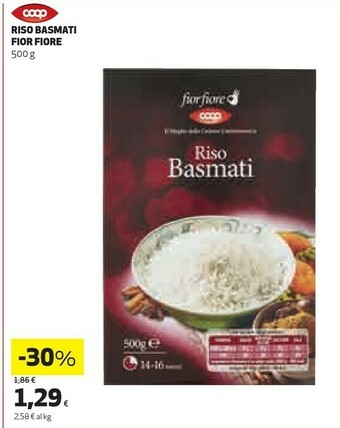 Coop Coop - Riso Basmati Fior Fiore 500 G(ml) offerta