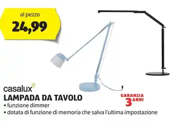 ALDI casalux LAMPADA DA TAVOLO offerta
