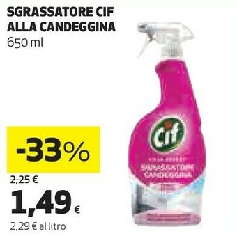 Coop Cif Sgrassatore Alla Candeggina offerta