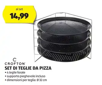 ALDI CROFTON SET DI TEGLIE DA PIZZA offerta