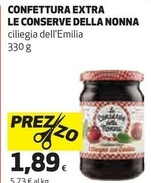 Coop Le Conserve della Nonna - Ciliegia dell'Emilia Confettura Extra di Ciliegie 330 g(ml) offerta