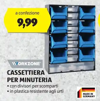 ALDI WORKZONE CASSETTIERA PER MINUTERIA offerta