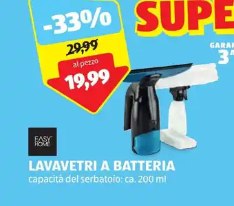 ALDI EASY HOME LAVAVETRI A BATTERIA offerta
