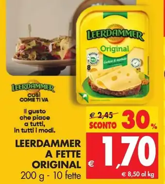 Tigros Leerdammer A Fette Original 200g 10 fette offerta
