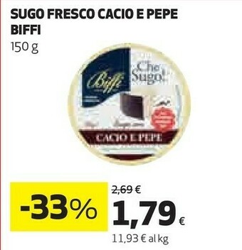 Coop Biffi Sugo Fresco Cacio E Pepe offerta