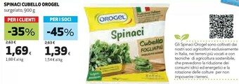 Coop Orogel Spinaci Cubello Foglia Più I Vegetali offerta