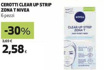 Coop Nivea Cerotti Clear Up Strip Zona T offerta