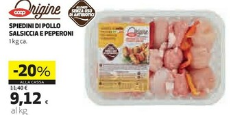 Coop Coop Spiedini Di Pollo Salsiccia E Peperoni offerta