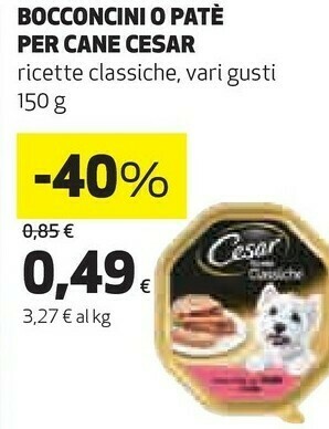 Coop Cesar Cibo per cani offerta