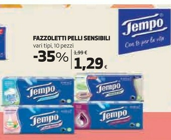 Coop Tempo Fazzoletti Pelli Sensibili offerta