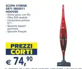Esselunga SCOPA SYRENE SR71 SB02011 HOOVER offerta