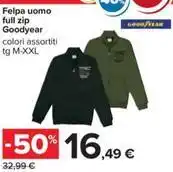 Felpa uomo full zip Goodyear