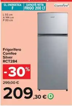 Carrefour Iper Frigorifero Comfee Silver RCT284 offerta