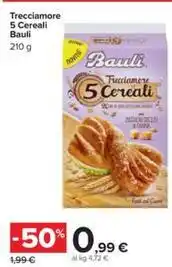 Carrefour Iper Trecciamore 5 Cereali Bauli offerta