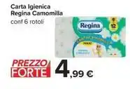Carrefour Iper Carta Igienica Regina Camomilla conf 6 rotoli offerta