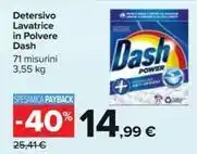 Carrefour Iper Detersivo Lavatrice in Polvere Dash 71 misurini 3,55 kg offerta
