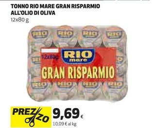 Coop Rio Mare Tonno All'Olio D'Oliva Gran Risparmio offerta