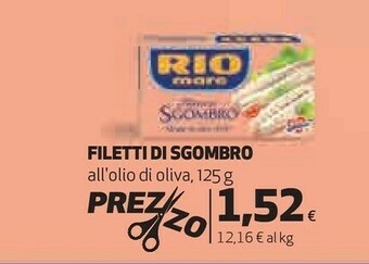 Coop Rio Mare Filetti Di Sgombro All'Olio Di Oliva 125 G(ml) offerta