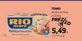 Coop Rio Mare Tonno All'Olio Di Oliva offerta