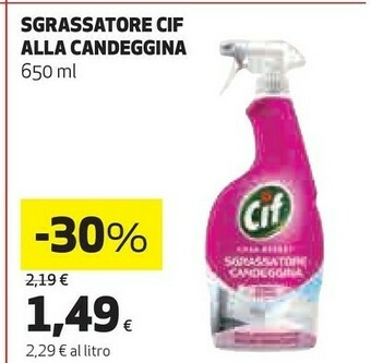 Coop Cif Sgrassatore Alla Candeggina offerta