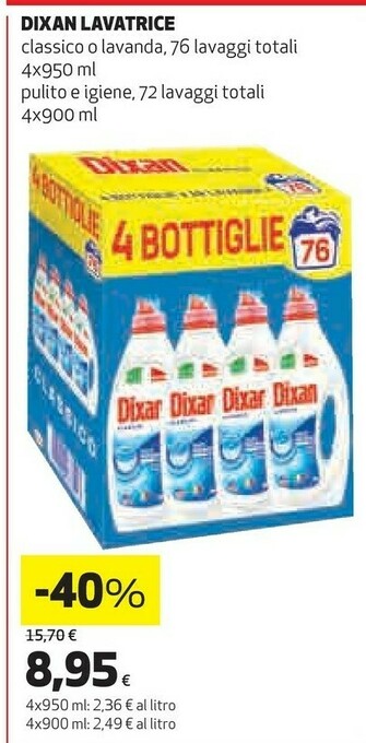 Coop Dixan Lavatrice offerta