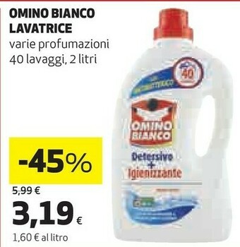 Coop Omino Bianco Detersivo Lavatrice offerta