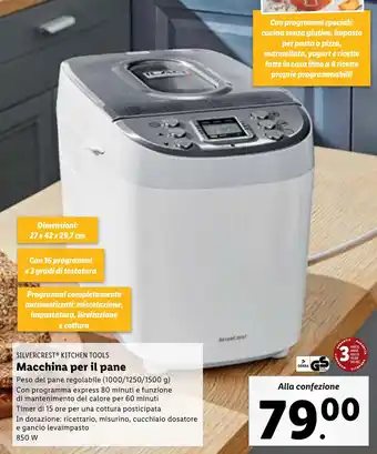 Lidl SILVERCREST KITCHEN TOOLS Macchina per il pane offerta
