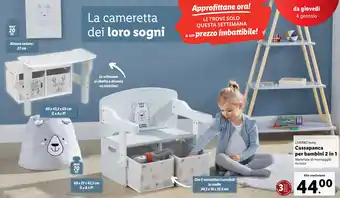 Lidl LIVARNO home Cassapanca per bambini 2 in 1 offerta