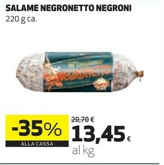 Coop Negroni Salame Negronetto offerta
