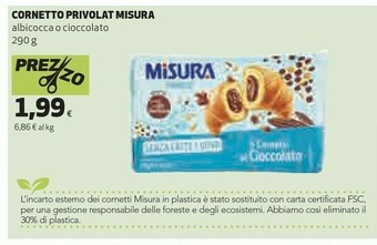 Coop Misura Cornetto Al Cioccolato Privolat 290 G(ml) offerta