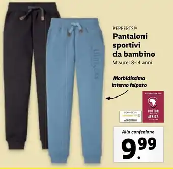 Lidl PEPPERTS! Pantaloni sportivi da bambino offerta