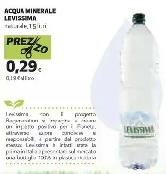 Coop Levissima Acqua Minerale Naturale 1500 G(ml) offerta