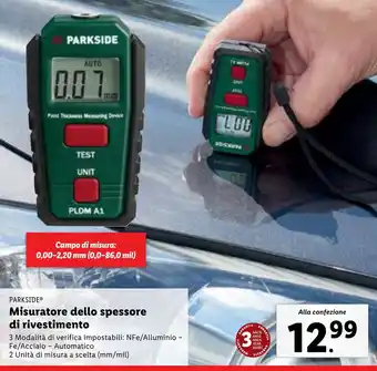 Lidl PARKSIDE Misuratore dello spessore di rivestimento offerta