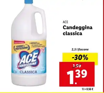 Lidl ACE Candeggina classica 2,5 l flacone offerta