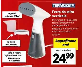 Lidl TERMOZETA Ferro da stiro verticale offerta