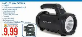 MD Discount Suprema Faro Led A Batteria offerta