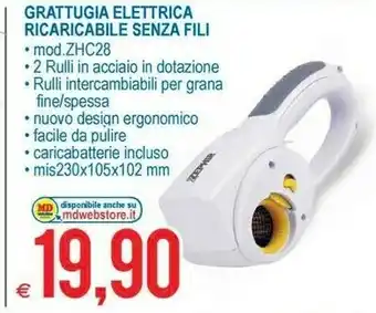 Zephir Grattugia Elettrica Ricaricabile Senza Fili