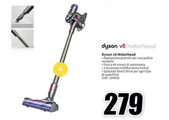 MediaWorld Dyson v8 Motorhead offerta