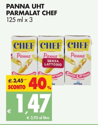 Tigros Parmalat Chef Panna UHT 125ml x 3 offerta