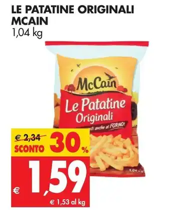 Tigros McCain Le Patatine Originali 1,04kg offerta