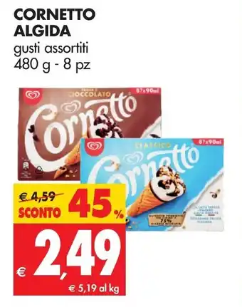 Tigros Algida Cornetto 480g 8pz offerta