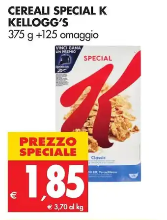 Kellogg's Cereali Special K 375g + 125 omaggio