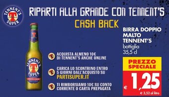 Tigros Tennent's Birra Doppio Malto 35,5cl offerta
