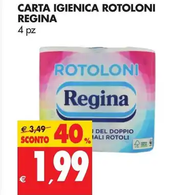 Tigros Regina Carta Igienica Rotolini 4pz offerta