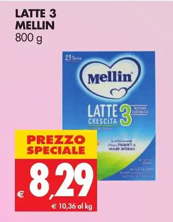 Tigros Mellin Latte 3 800g offerta
