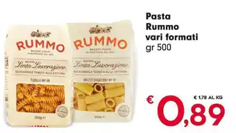 Eurospar Pasta Rummo vari formati offerta