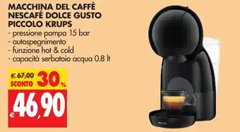 Macchina del Caffè Nescafe Dolce Gusto Piccolo Krups