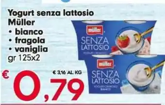 Yogurt senza lattosio Müller gr 125x2