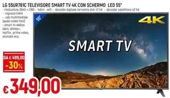 LG 55UR781C TELEVISORE SMART TV 4K CON SCHERMO LED 55"